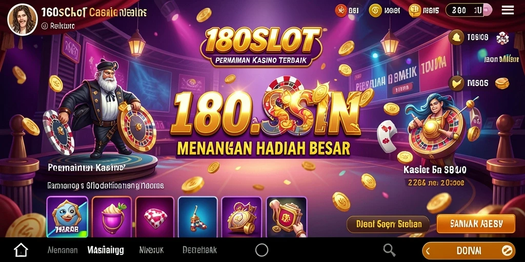 Tampilan gameplay seru dari 180SLOT dengan efek visual menakjubkan.