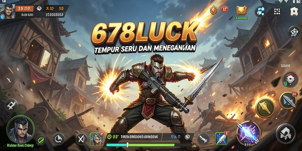 Screenshot gameplay 678LUCK menunjukkan pertarungan yang intens dan aksi cepat.