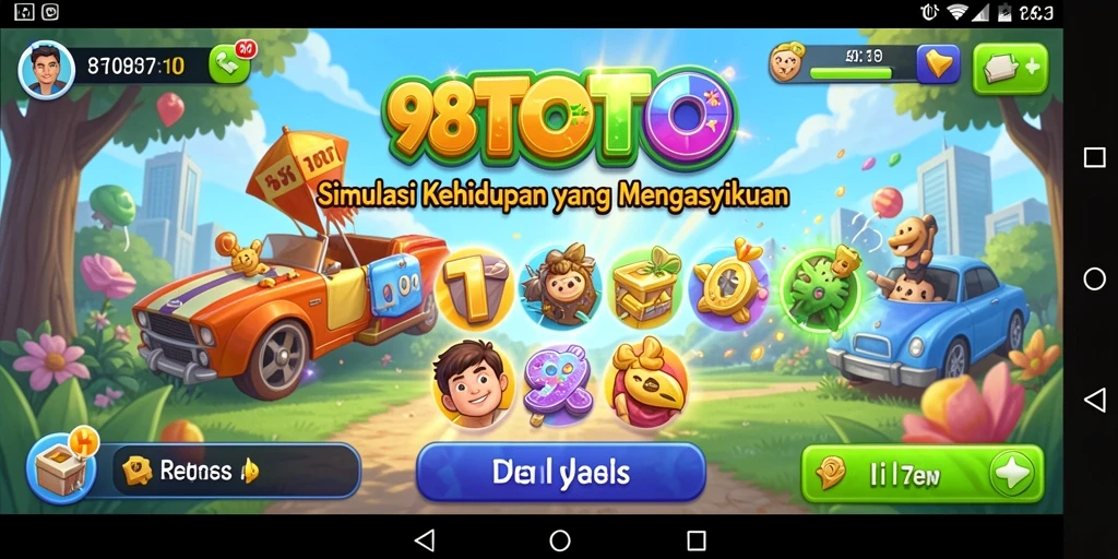 Screenshot utama 98TOTO menampilkan interaksi karakter dalam gameplay yang menarik.