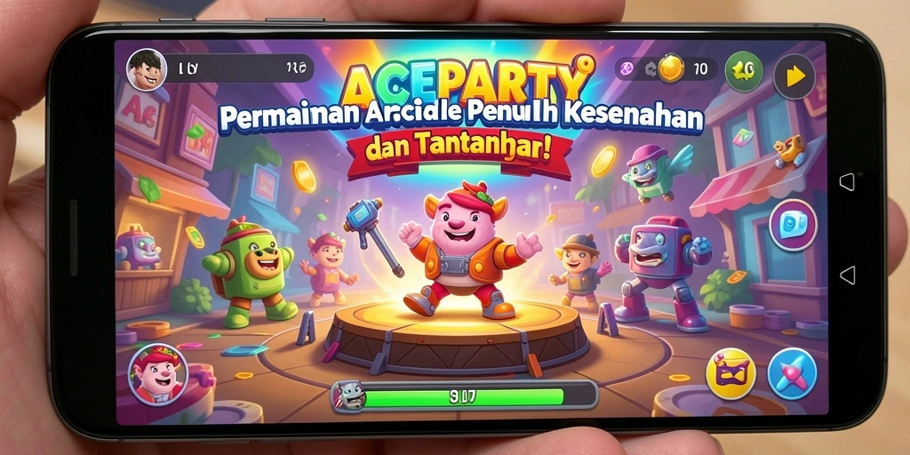 Tampilan gameplay ACEPARTY yang seru dan penuh warna.