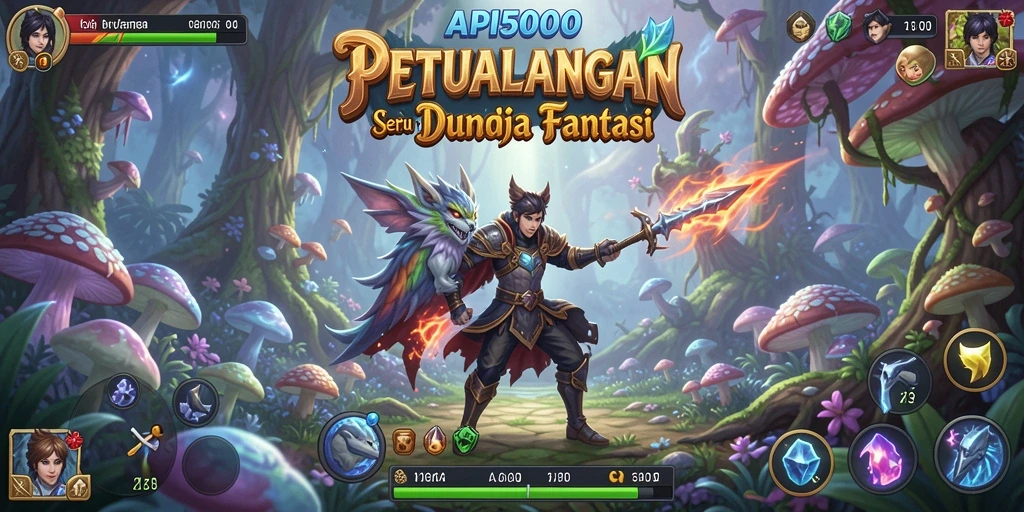 Tampilan gameplay menegangkan dalam petualangan RPG API5000.