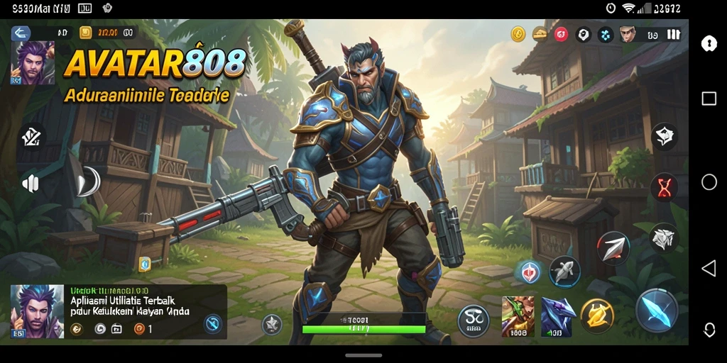 Tampilan utama AVATAR808 dengan fitur utilitas canggih.