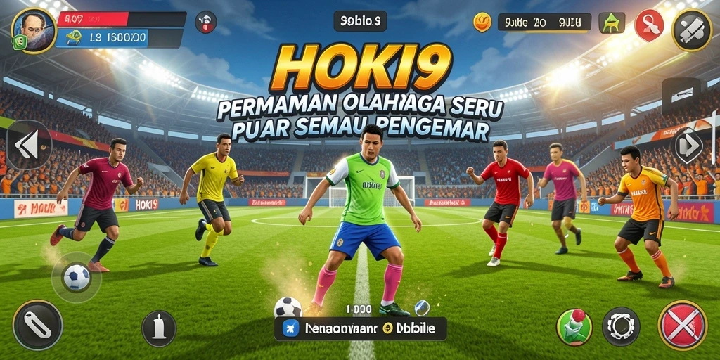 Screenshot gameplay HOKI9 menampilkan aksi olahraga yang mendebarkan.