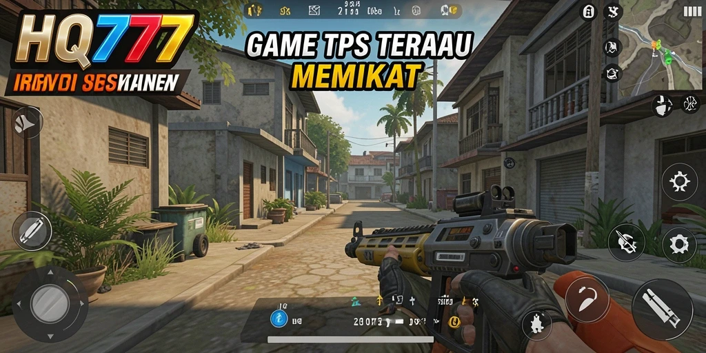 Tampilan gameplay HQ777 dengan aksi seru di medan perang.