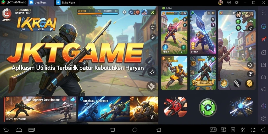 Tampilan antarmuka intuitif JKTGAME yang memudahkan penggunaan.