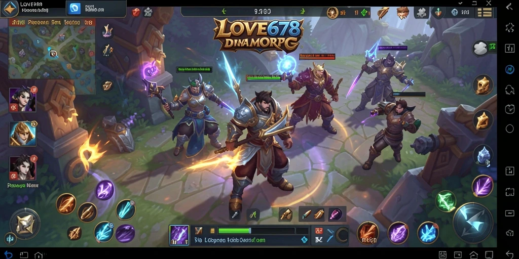Gameplay epik LOVE678 dalam dunia MMORPG yang luas.