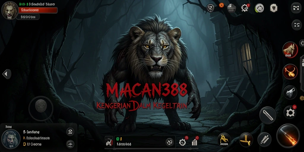 Tampilan gameplay yang menakutkan dalam <strong>MACAN388</strong> dengan suasana kelam dan mencekam.