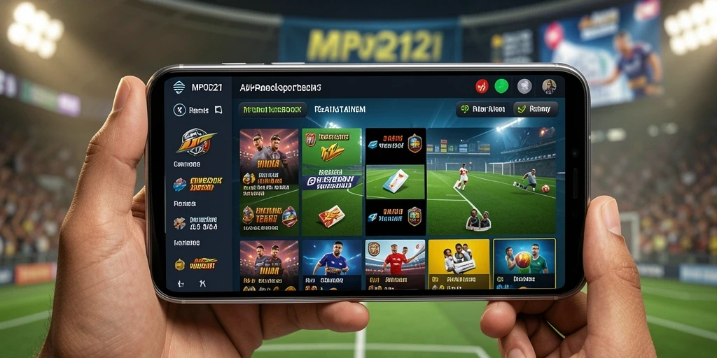 Screenshot MPO2121 menampilkan antarmuka taruhan olahraga yang menarik.