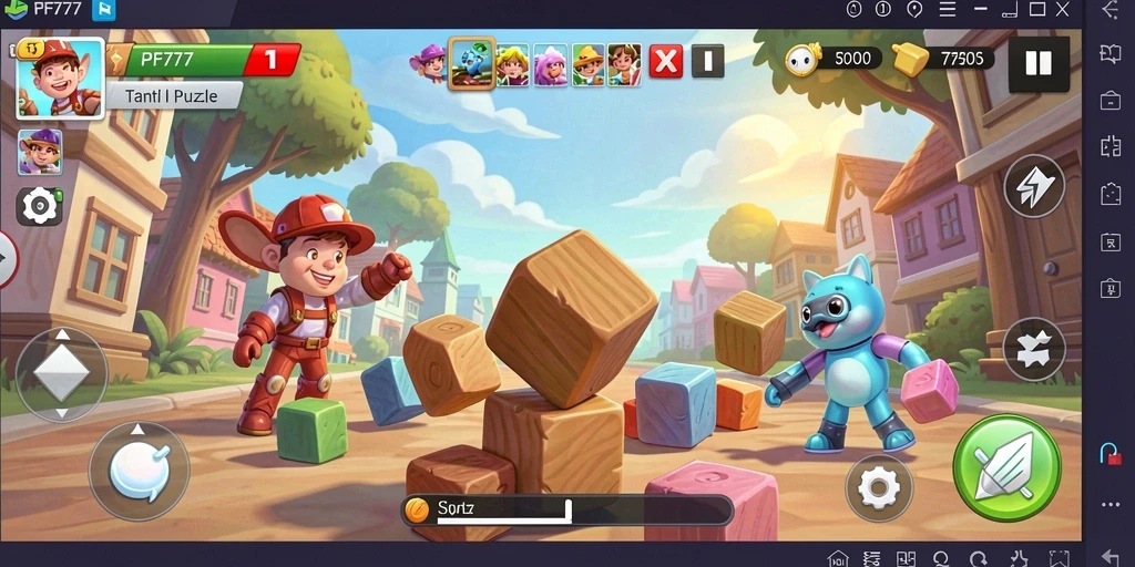 Screenshot gameplay PF777 menampilkan tantangan puzzle yang menarik.