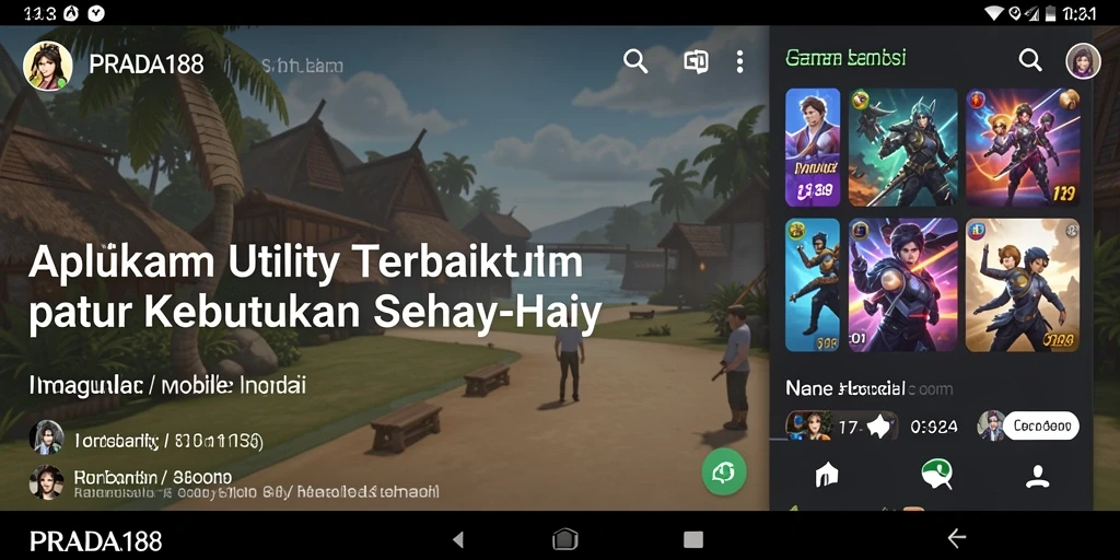Tampilan screenshot utama PRADA188 menampilkan antarmuka pengguna yang sederhana dan fungsional.