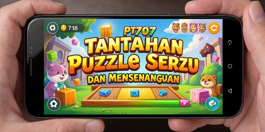 Screenshot utama PT707 menunjukkan gameplay menantang dan interaktif.
