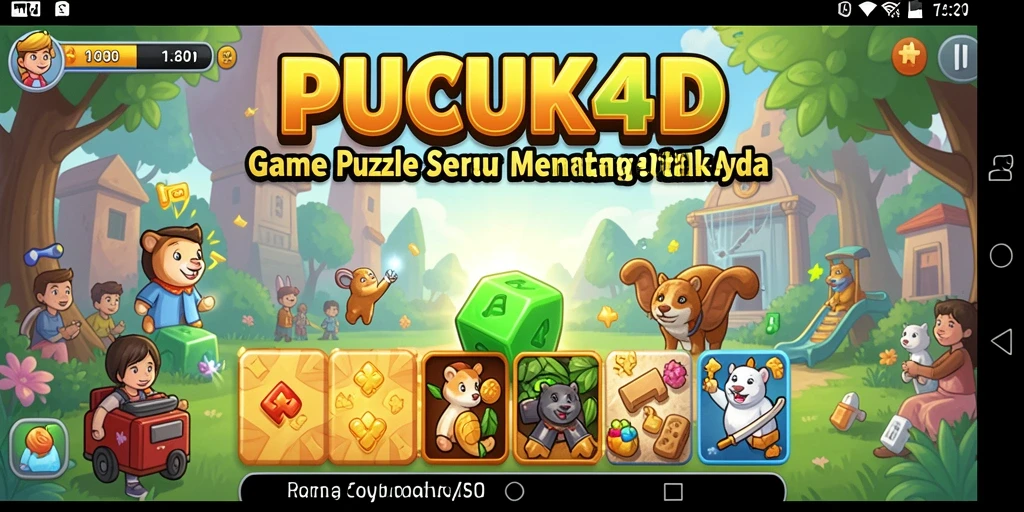 Tampilan gameplay <strong>PUCUK4D</strong> yang menantang dan penuh warna.