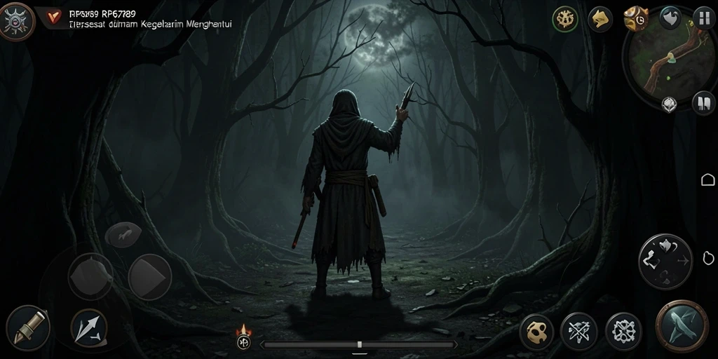Screenshot gameplay RP6789 yang menampilkan suasana Horror yang mendebarkan.
