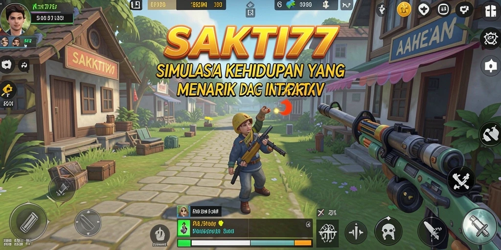 Screenshot gameplay SAKTI77 menampilkan karakter dalam simulasi kehidupan.