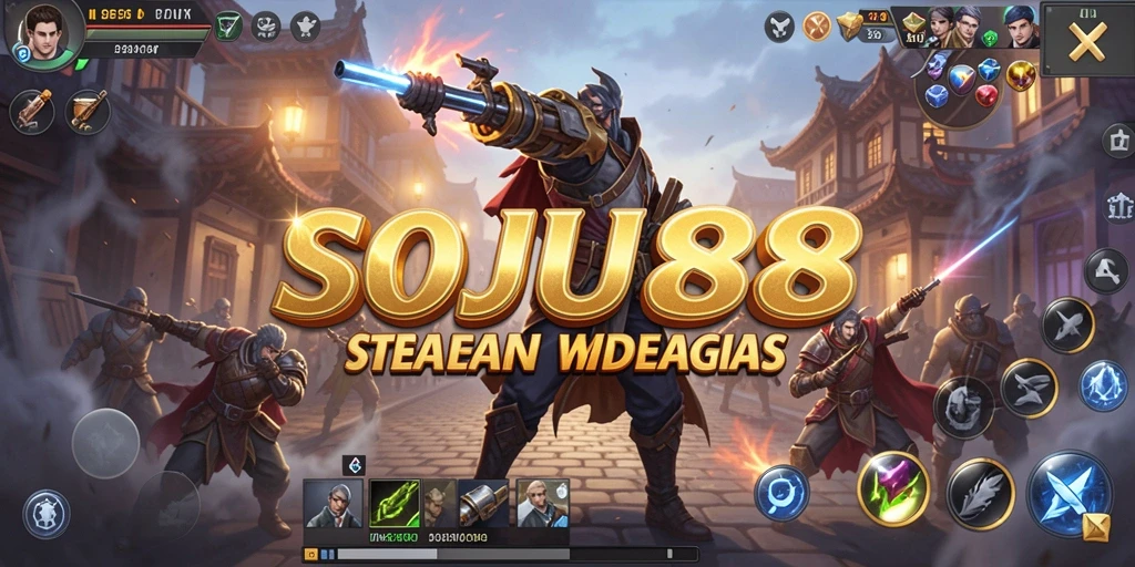 Tampilan epic dari gameplay <strong>SOJU88</strong> yang penuh strategi.