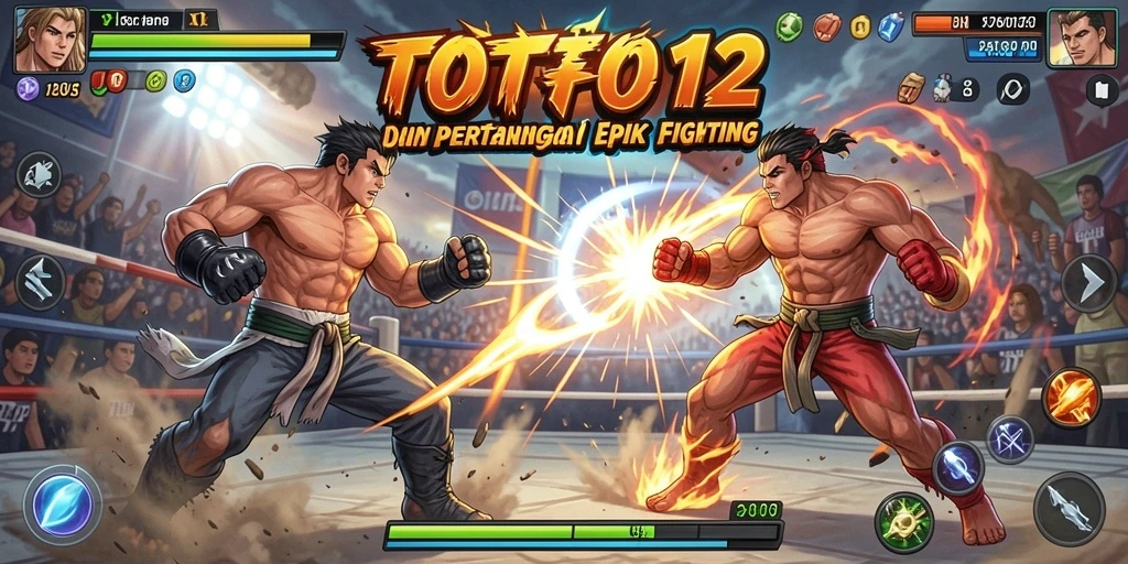 Tangkapan layar TOTO12 menunjukkan aksi pertarungan yang mendebarkan dan karakter karismatik.