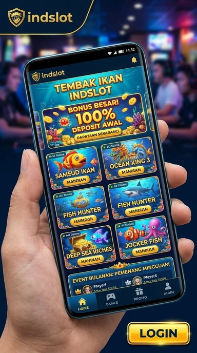 Tampilan utama aplikasi indslot yang menarik dan intuitif.